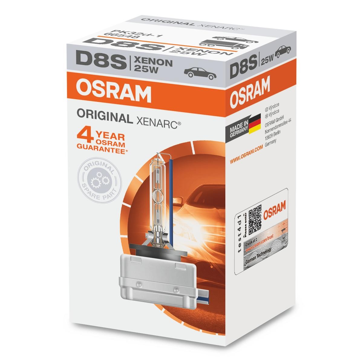Glühlampe, Fernscheinwerfer 66548 OSRAM D8S in Original Qualität