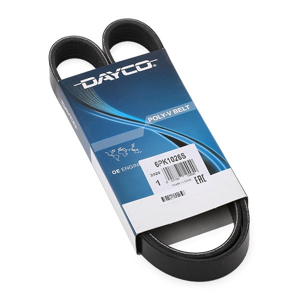 DAYCO Courroie Trapézoïdale à Nervures 6PK1026S VW,SKODA,AUDI,TIGUAN 5N_,GOLF VII 5G1, BE1,SCIROCCO 