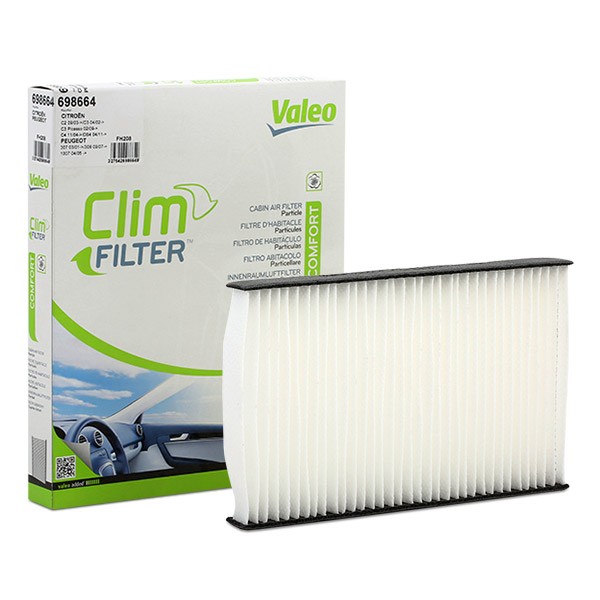 VALEO Filtro abitacolo Filtro particellare 698664 Filtro, aria abitacolo,Filtro antipolline PEUGEOT,CITROËN,DS,307 (3A/C),308 I Schrägheck (4A_, 4C_)