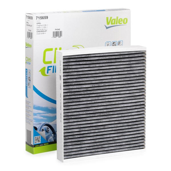 VALEO Kupéfilter aktivtkolfilter 715659 Filter, kupéventilation,Pollenfilter OPEL,CHEVROLET,SAAB,INSIGNIA Caravan,Astra J Sports Tourer (P10),ASTRA J