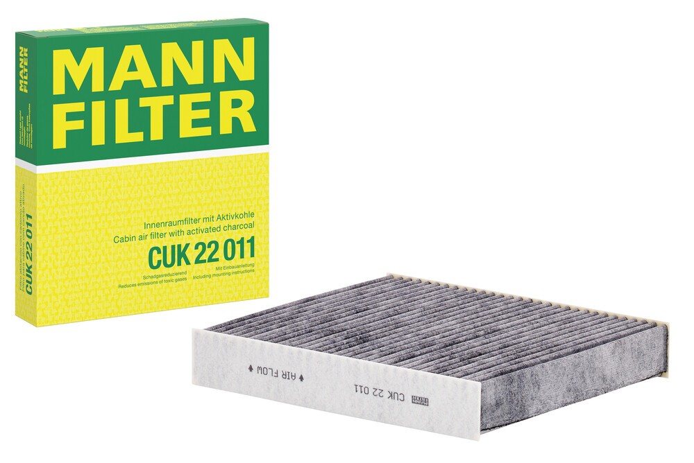 MANN-FILTER Kupéfilter aktivtkolfilter CUK 22 011 Filter, kupéventilation,Pollenfilter RENAULT,NISSAN,DACIA,Clio IV Schrägheck (BH_)