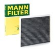 MANN-FILTER Filtr, vzduch v interiéru Filtr s aktivním uhlím
