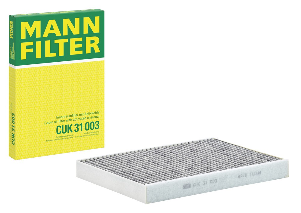 MANN-FILTER Kupéfilter aktivtkolfilter CUK 31 003 Filter, kupéventilation,Pollenfilter VW,AUDI,PORSCHE,Touareg (CR7),A4 B9 Avant (8W5, 8WD)