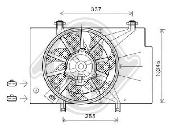 DIEDERICHS  DCL1110 Вентилатор за охлаждане на двигателя