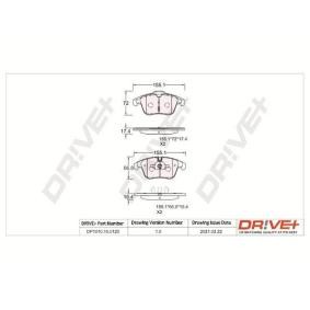 Bremsekloss sett 1 379 971 Dr!ve+ DP1010.10.0120 VOLVO, FORD, LAND ROVER, FORD USA, ROVER