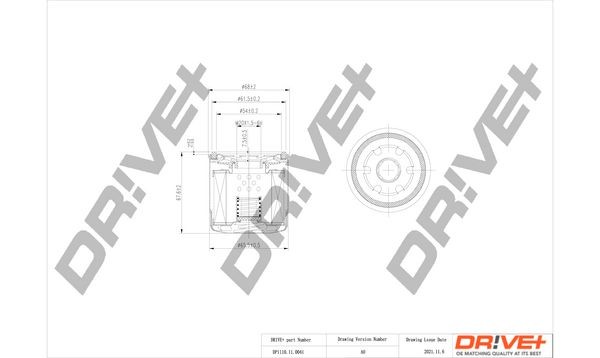 Motorölfilter DP1110.11.0041 Dr!ve+ DP1110.11.0041 in Original Qualität