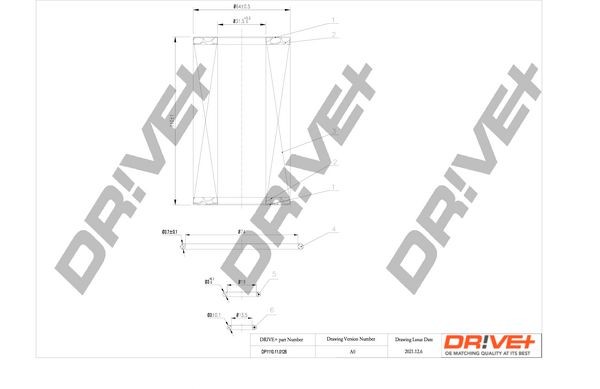 Filtro de aceite motor DP1110.11.0126 Dr!ve+ DP1110.11.0126 en calidad original