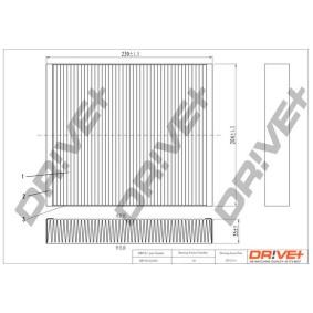 Filtro abitacolo 13271190 Dr!ve+ DP1110.12.0061 FORD, OPEL, CHEVROLET, SAAB, DAEWOO