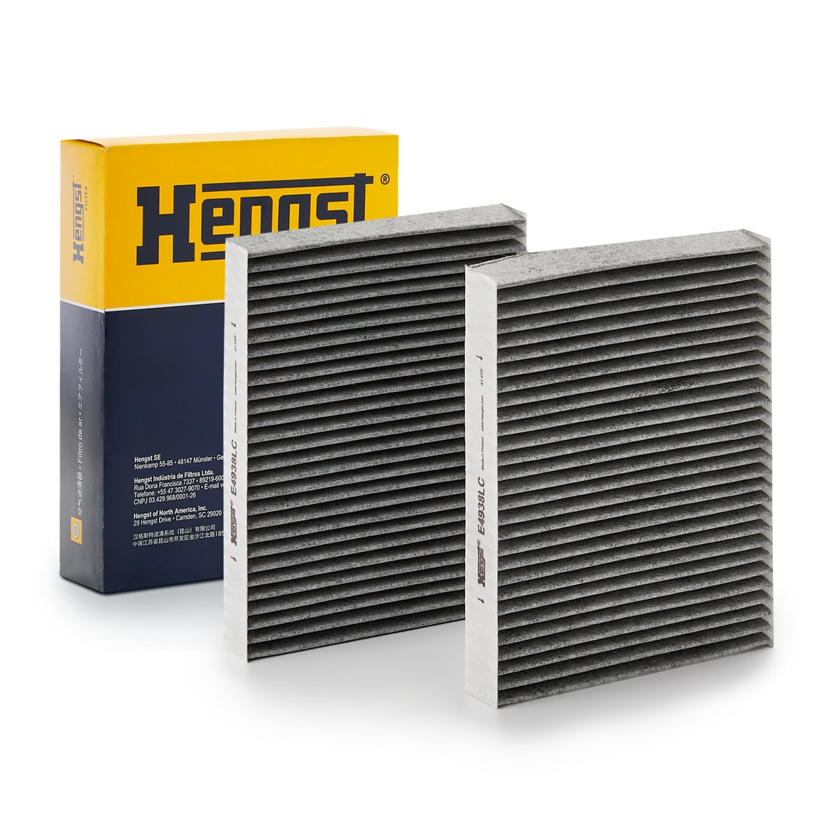 HENGST FILTER Kupéfilter aktivtkolfilter E4938LC-2 Filter, kupéventilation,Pollenfilter BMW,ALPINA,5 Touring (G31),5 Limousine (G30, F90),7 (G11, G12)