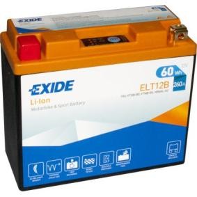 EXIDE Motorrad-Batterien 12V 5Ah 260A Li-Ionen-Batterie, Lithium-Ferrum-Batterie (LiFePO4), mit Ladezustandsanzeige