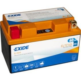 EXIDE Motorrad-Batterien 12V 5Ah 290A Li-Ionen-Batterie, Lithium-Ferrum-Batterie (LiFePO4), mit Ladezustandsanzeige
