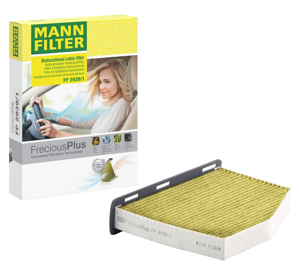 MANN-FILTER Kupéfilter FreciousPlus FP 2939/1 Filter, kupéventilation,Pollenfilter VW,AUDI,SKODA,Golf V Schrägheck (1K1),TOURAN (1T1, 1T2)