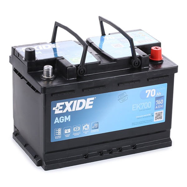 EK700 EXIDE Start-Stop EK700 (067AGM) Batterie 12V 70Ah 760A B13 L3  Batterie AGM EK700 (067AGM), AGM70SS ❱❱❱ prix et expérience