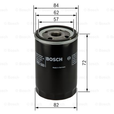 Filtro de aceite para motor BOSCH P3316 3165143170564