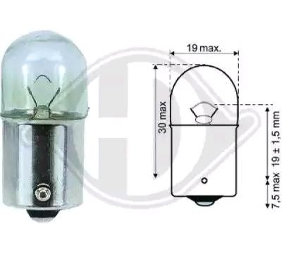 Bec, lampa frana LID10061 DIEDERICHS R10W de calitate originală