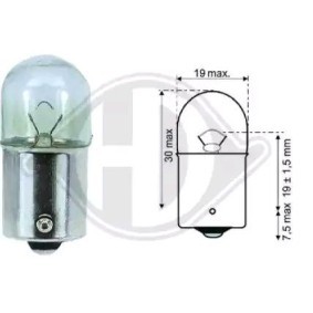 Bulb, stop light R10W, BA15s, 12V, 10W LID10061