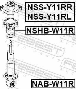 Caperuza protectora / fuelle, amortiguador FEBEST NSHB-W11R evaluación