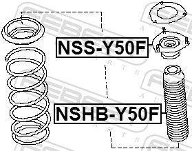 Caperuza protectora / fuelle, amortiguador FEBEST NSHB-Y50F evaluación