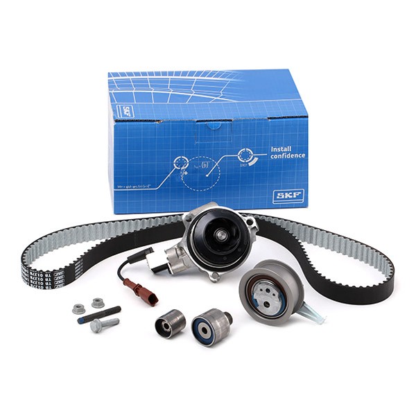 SKF Vattenpumpar + Kamremssats Kuggar: 145 VKMC 01278 Vattenpump + kuggremssats VW,AUDI,SKODA,Golf VII Schrägheck (5G1, BQ1, BE1, BE2),TIGUAN (5N_)