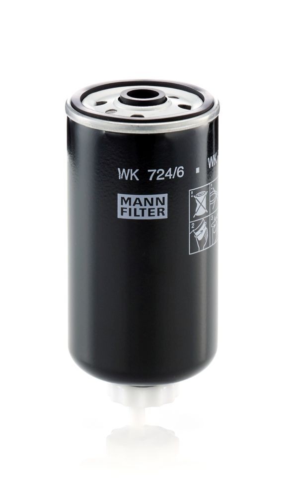 MANN-FILTER  WK 724/6 Filtro carburante Alt.: 163mm