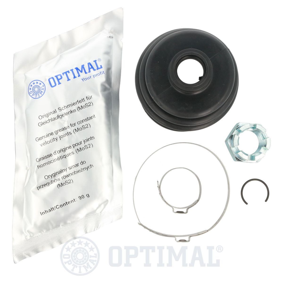 OPTIMAL CVB-10249CR Kit cuffia, Semiasse Alt.: 89mm, Diametro interno 2: 18,5mm, Diametro interno 2: 66mm
