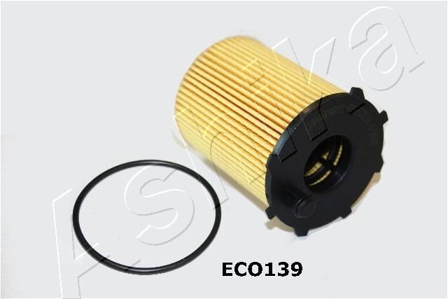 ASHIKA  10-ECO139 Filtro olio Ø: 64,6mm, Ø: 64,6mm, Diametro interno: 25,5mm, Diametro interno 2: 20mm, Diametro interno 2: 20mm