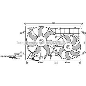 Вентилатор за охлаждане на двигателя 1K0121207T PRASCO VN7528 VW, AUDI, VOLVO, SKODA, SEAT