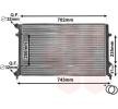 Radiador de motor VAN WEZEL 1295531 Aluminio, Aletas refrigeración unidas mecánicamente, con accesorios
