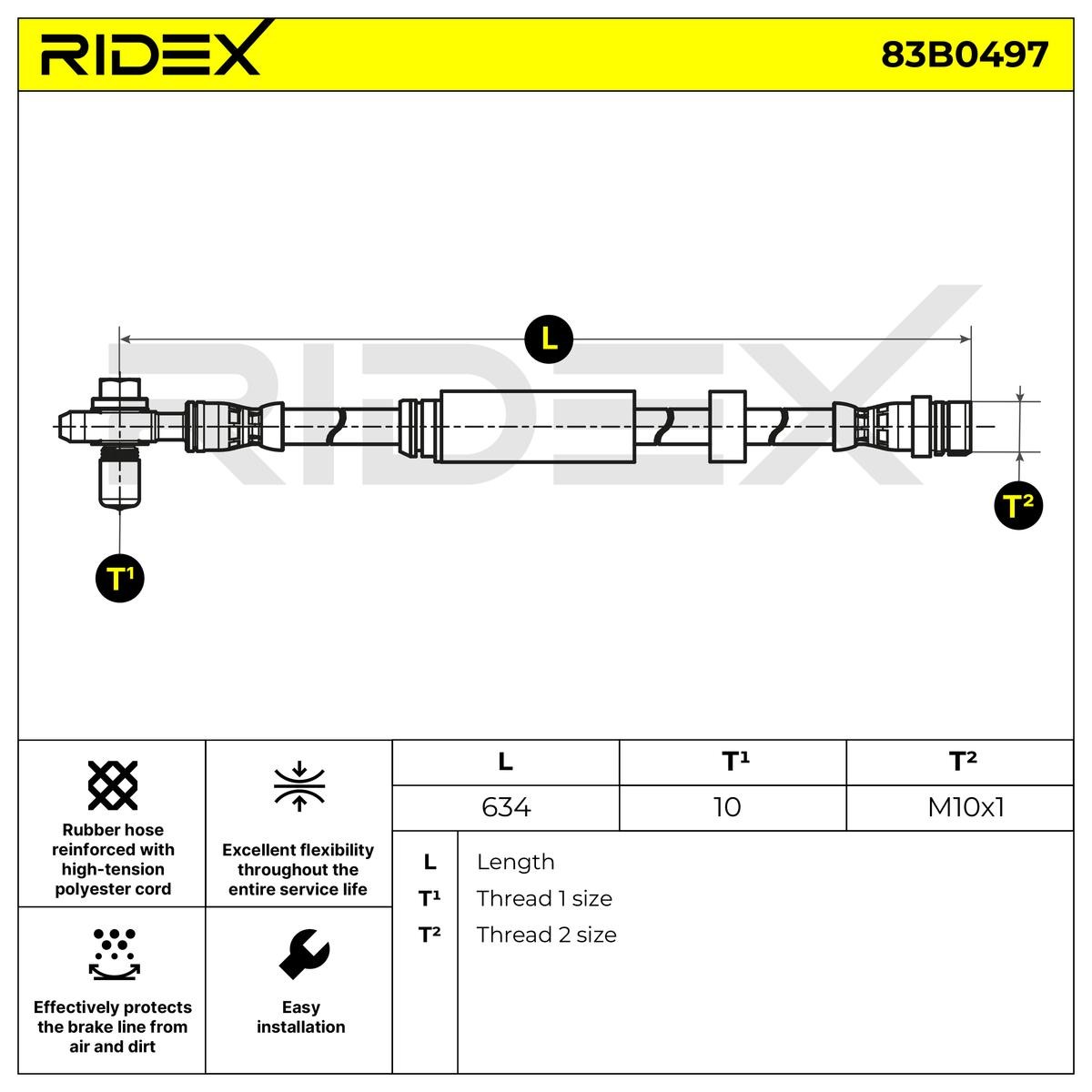 RIDEX 83B0500 Bremsschlauch