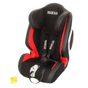 SPARCO Autositz Kinder mit Isofix mit Isofix, Gruppe 1/2/3, 9-36 kg, 5-Punkt-Gurt, Rot, schwarz, mitwachsend online kaufen