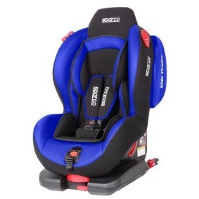SPARCO Car seat Group 1/2 500IEVOBL with Isofix, Group 1/2, 9-25 kg, 5-point harness, Grey, Blue, multi-group