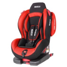 SPARCO Child safety seat Group 1/2 500IEVORD with Isofix, Group 1/2, 9-25 kg, 5-point harness, Red, Grey, multi-group