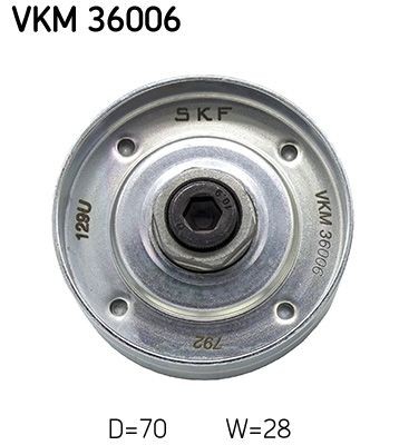 SKF VKM 36006 Umlenkrolle Keilrippenriemen Ø: 70mm