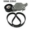 Buy VKM 33043 SKF VKMA33043 Auxiliary belt kit 2022 for FORD FIESTA online
