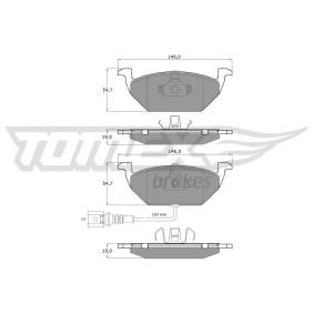 Kit pastiglie freni 8P0098301A TOMEX brakes TX12-11 VOLKSWAGEN, AUDI, FORD, SATURN