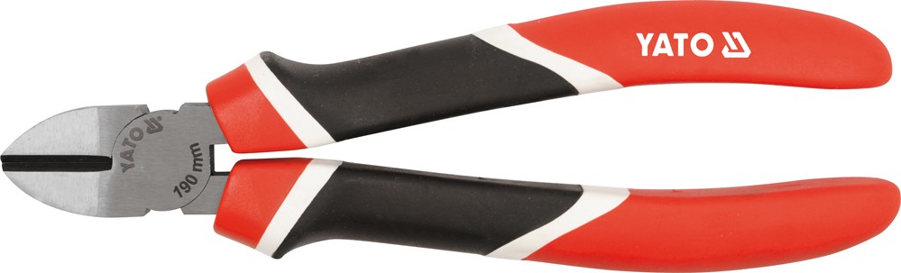 Yato YT-1948, Avbitertang, Kromvanadiumstål, Polypropylen (PP), Termoplastisk gummi (TPR), Sort, Rød, 190 mm
