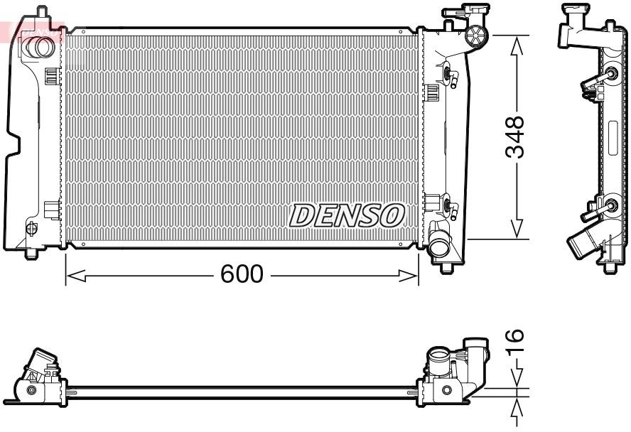 DENSO  DRM50111 Radiador, refrigeración del motor