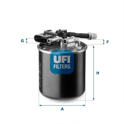 UFI  24.151.00 Filtro carburante Alt.: 100mm