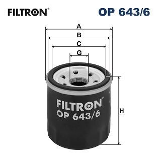 FILTRON  OP 643/6 Ölfilter Ø: 69mm, Ø: 69mm, Innendurchmesser 2: 63mm, Innendurchmesser 2: 55mm, Höhe: 73mm
