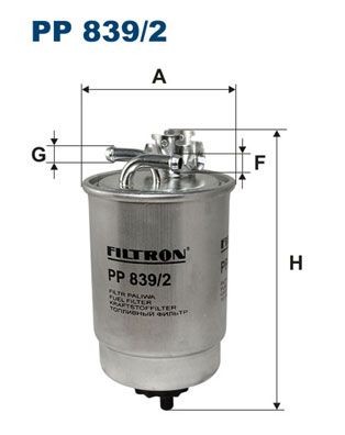 FILTRON  PP 839/2 Kraftstofffilter Höhe: 166mm