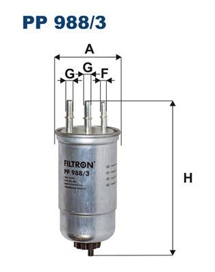 FILTRON  PP 988/3 Kraftstofffilter Höhe: 212,5mm