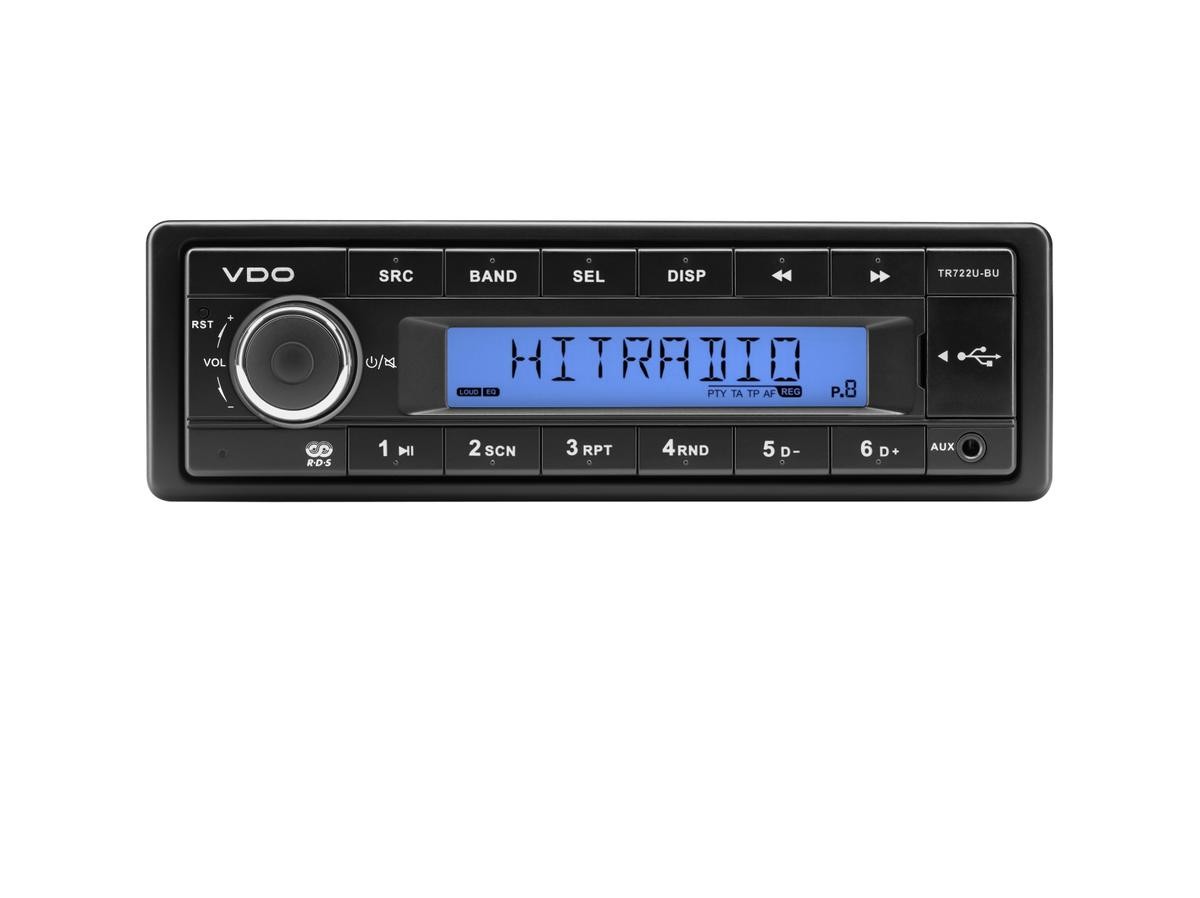 VDO  TR722U-BU Auto rádio Potência: 4x40W