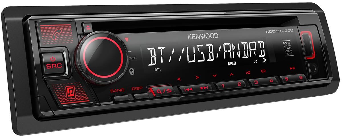 KENWOOD KDC-BT430U Auto rádio Potência: 4x50W