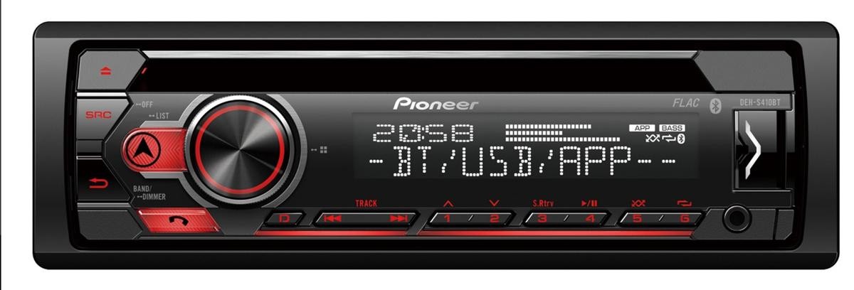 PIONEER  DEH-S410BT Auto rádio Potência: 4x50W