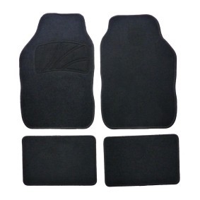 XL Textilní autokoberce 551508 Textil, vpředu a vzadu, Množství: 4, černá, Univerzální produkt