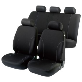 11799 WALSER ZIPP-IT Basic Autositzbezug schwarz, Polyester, vorne