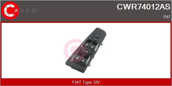 CASCO  CWR74012AS Interruptor, elevalunas Número de conexiones: 16