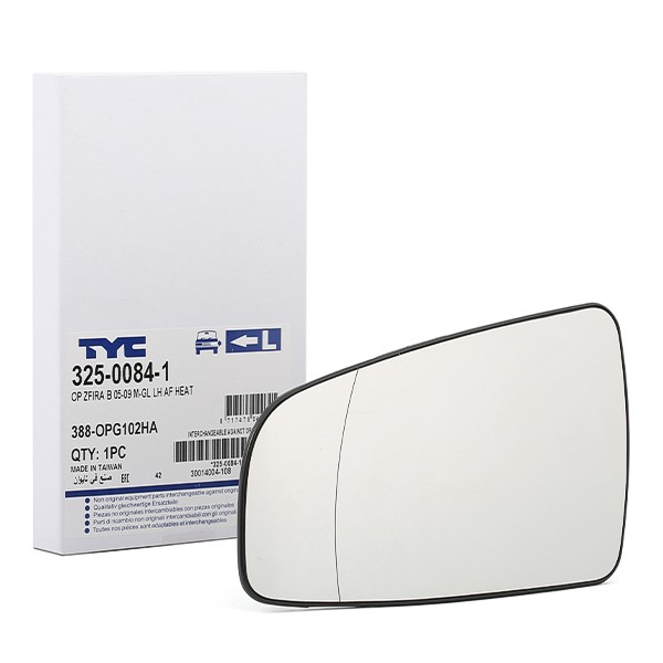TYC Miroir De Rétroviseur 325-0084-1 Glace Retroviseur,Verre De Rétroviseur OPEL,ZAFIRA B A05
