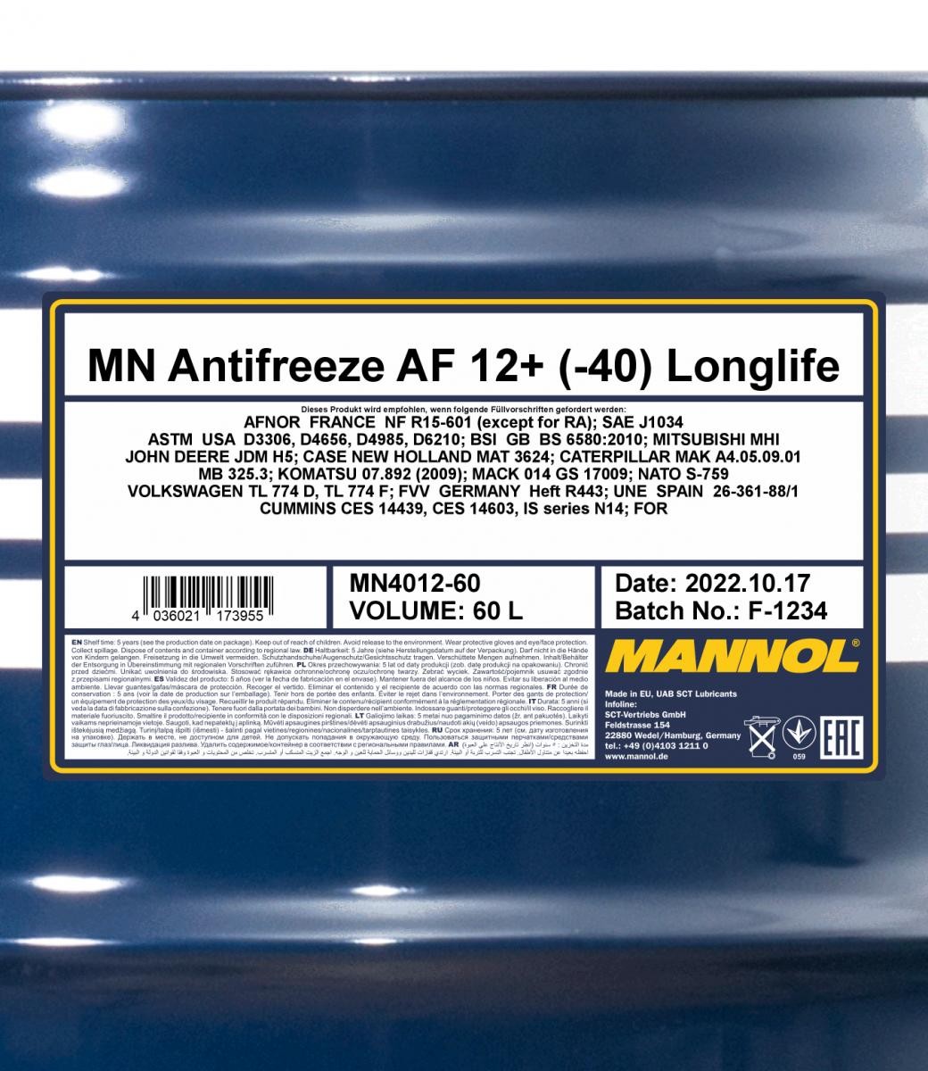 Kühlerfrostschutzmittel MANNOL MN4012-60 Bewertung