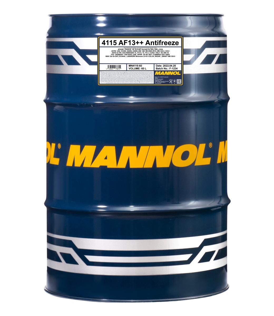 MANNOL AF13++, High-performance MN4115-60 Антифриз спецификация: G12